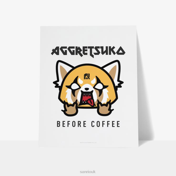 Sanrio Aggretsuko Before Coffee Personalised Art Print TN2B60 Accessory