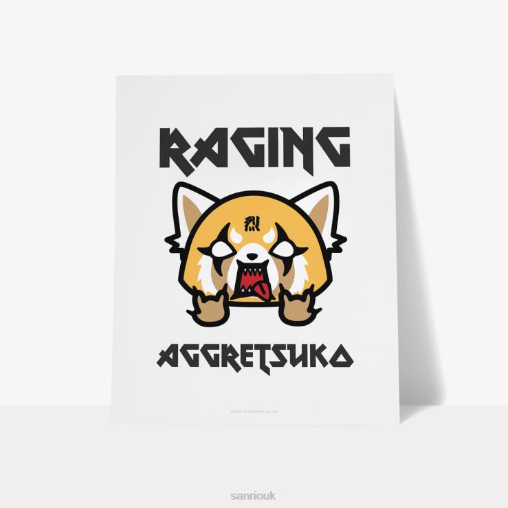 Sanrio Aggretsuko Raging Personalised Art Print TN2B62 Accessory
