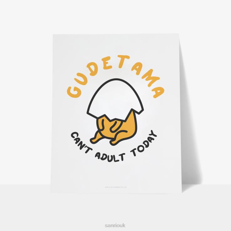 Sanrio Gudetama Can't Adult Today Personalised Art Print TN2B63 Accessory
