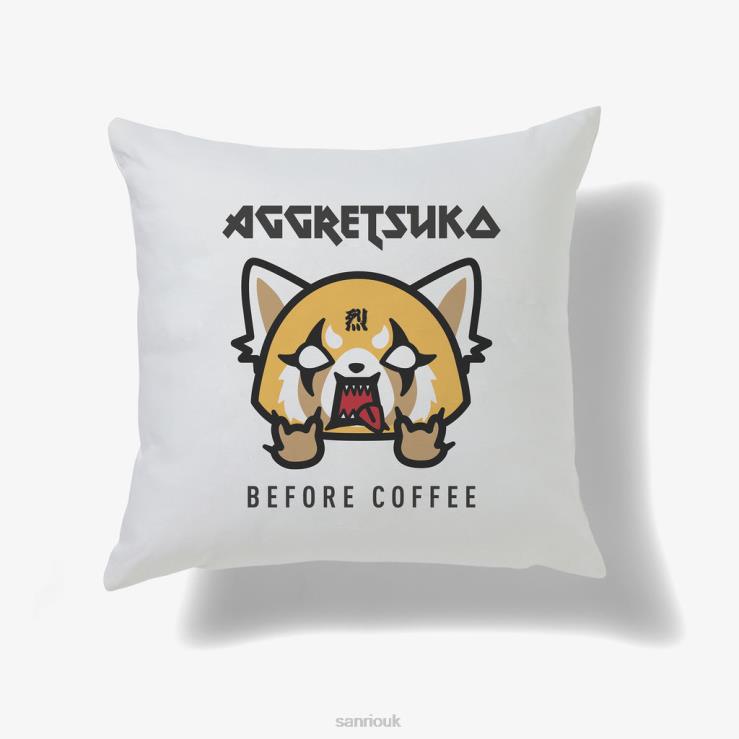 Sanrio Aggretsuko Before & After Coffee Personalised Cushion TN2B54 Accessory