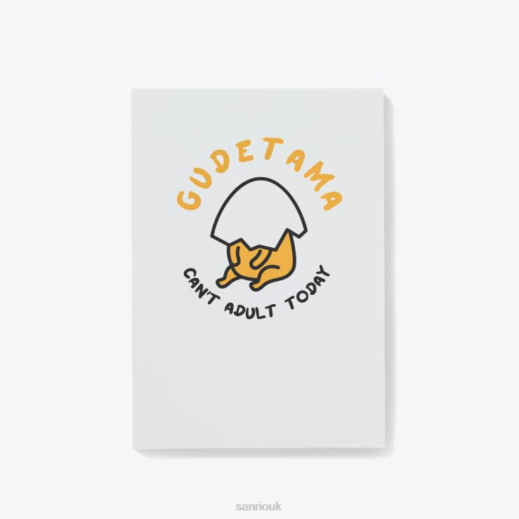 Sanrio Gudetama Can't Adult Today Personalised Notepad TN2B42 Accessory Sanrio Gudetama Can't Adult Today Personalised Notepad TN2B42 Accessory