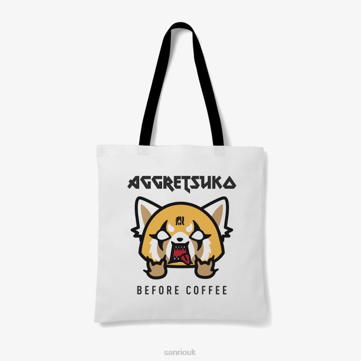 Sanrio Aggretsuko Before & After Coffee Personalised Tote Bag TN2B80 Accessory