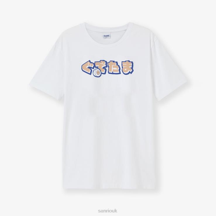Sanrio Gudetama Japanese Slogan Premium Organic Cotton White T-Shirt TN2B29 Clothing